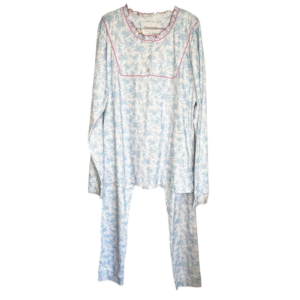 Dondolo Bashful Bunny Pajama Set Pima Cotton Womensโ XXL Cozy Easter NWT